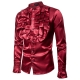 Déguisement Homme Disco Chemise jabot satin doré M à XL