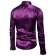 Déguisement Homme Disco Chemise jabot satin rouge M à XL