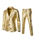 D&eacute;guisement Gilet Homme Disco brillant dor&eacute; M &agrave; XL