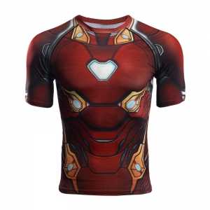 D&eacute;guisement Homme tee shirt Iron man manches courtes S &agrave; 2XL