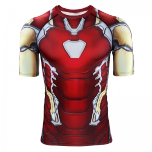 D&eacute;guisement Homme tee shirt Iron man manches courtes S &agrave; 2XL