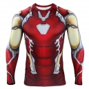 D&eacute;guisement Homme tee shirt Iron man manches longues S &agrave; 2XL