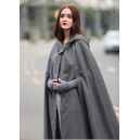 Costume manteau capeline cape m&eacute;di&eacute;vale vert S & XL
