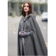 Costume manteau capeline cape médiévale gris S & XL