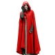 Costume manteau capeline cape médiévale rouge S & XL