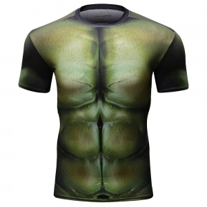 D&eacute;guisement Homme tee shirt Hulk manches courtes S &agrave; 3XL