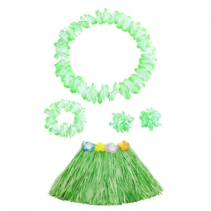 Costume ensemble hawai vert pour enfant