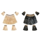 Costume ensemble hawai jaune pour femme