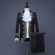 Déguisement veste noire chemise jabot de prince