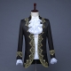 Déguisement veste noire chemise jabot de prince