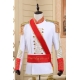 Déguisement veste rouge pantalon chemise jabot de prince