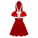 Robe m&egrave;re no&euml;l avec cape S au XL