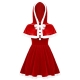 Robe mère noël avec cape S au XL