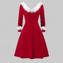 Robe mi longue m&egrave;re no&euml;l S au 5XL