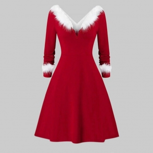 Robe mi longue m&egrave;re no&euml;l