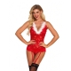 Lingerie guêpière sexy mère noël