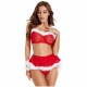 Lingerie guêpière sexy mère noël