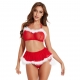 Lingerie guêpière sexy mère noël