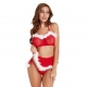 Lingerie guêpière sexy mère noël
