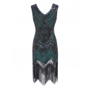 Costume robe ann&eacute;e 20 bleue