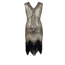 Costume robe ann&eacute;e 20 noire et rouge