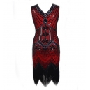 Costume robe ann&eacute;e 20 blanche et dor&eacute;