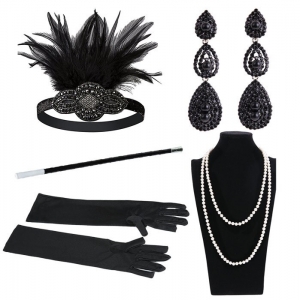 Ensemble ann&eacute;e 20 Gasby le magnifique noir