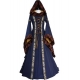 Costume Robe médiévale bleue et marron