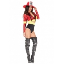 Costume body pompier avec manchette et chapeau