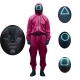 Costume squid game avec masque cercle
