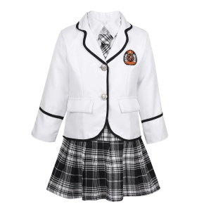 Costume Ecoli&egrave;re avec veste blanche