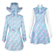 Costume tenue bleue de barbie pour femme