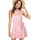 Costume barbie tenue de nuit vichy rose pour femme