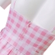 Costume barbie tenue de nuit vichy rose pour femme
