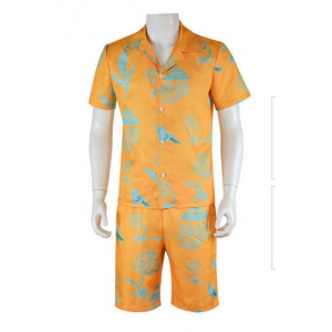 Costume Ken ensemble orange et motifs bleus pour homme