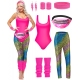 Costume Véronique et Davina rose années 80
