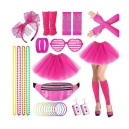 Ensemble jupe et accessoires arc en ciel ann&eacute;es 80
