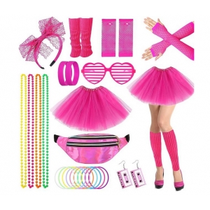 Ensemble jupe et accessoires ann&eacute;es 80