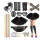Ensemble jupe et accessoires arc en ciel années 80
