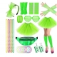 Ensemble jupe et accessoires arc en ciel années 80