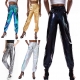 Pantalon survêtement holographique argenté et bleu années 80