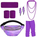 Ensemble jupe et accessoires ann&eacute;es 80