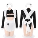 Costume lingerie soubrette poitrine apparente