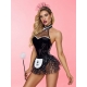 Costume soubrette femme de ménage avec plumeau