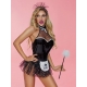 Costume soubrette femme de ménage avec plumeau