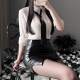 Costume secrétaire sexy avec paire de bas