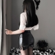 Costume secrétaire sexy avec paire de bas