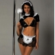 Costume soubrette femme de ménage avec plumeau