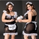 Costume soubrette femme de ménage avec plumeau
