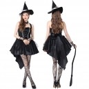 Costume sorciere orange avec chapeau